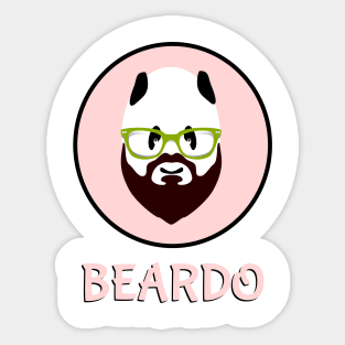 Beardo Panda with a Beard Sticker